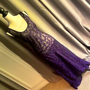 Vintage Victoria Secret full length lace gown Purple